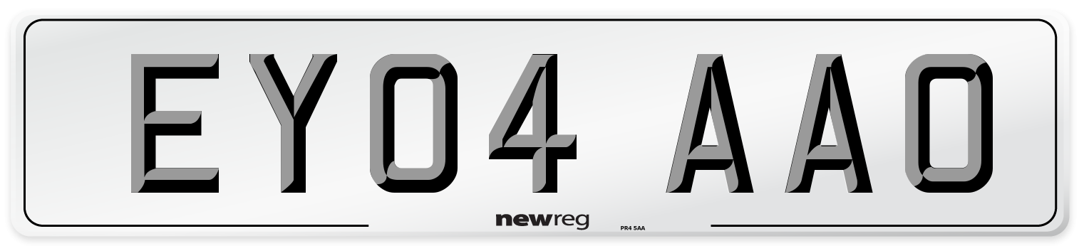 EY04 AAO Number Plate from New Reg